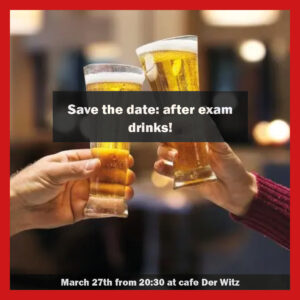 After Exam Drinks 27 Maart1